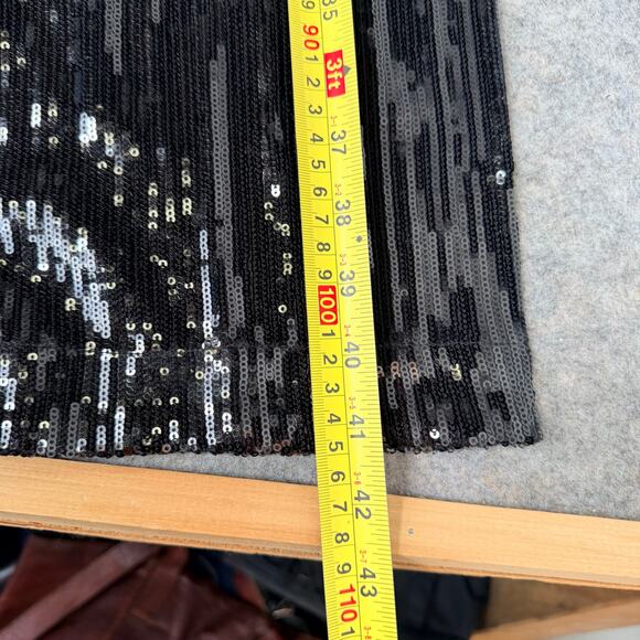 MsKIN6 Womens Black Sequin Shiny Loose Fit Wide Leg Dress Party Pants Size Large - Picture 8 of 13